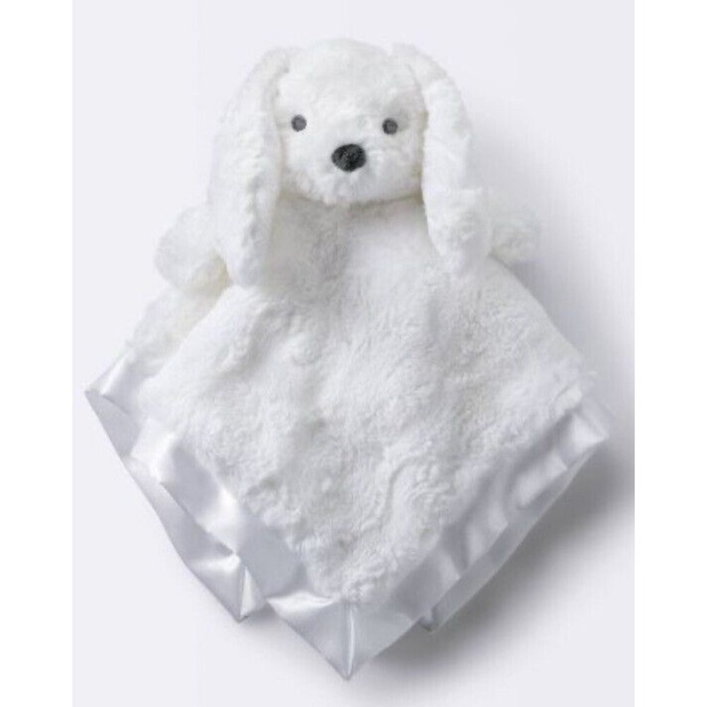 Cloud Island White Bunny Rabbit Baby Blanket Lovey Neutral Satin Edge New